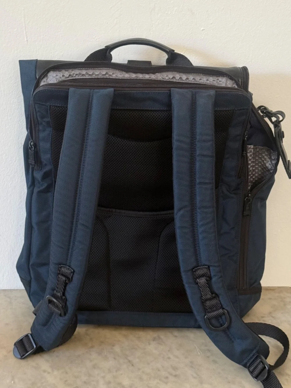 TUMI Navy Ballistic Nylon Utility Backpack Travel Laptop Backpack